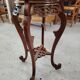 Neo-Renaissance plant stand in carved wood and pink marble