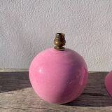 1970s pink ceramic lamp