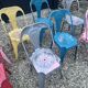 8 chaises Multipl's par Joseph Mathieu, années 50