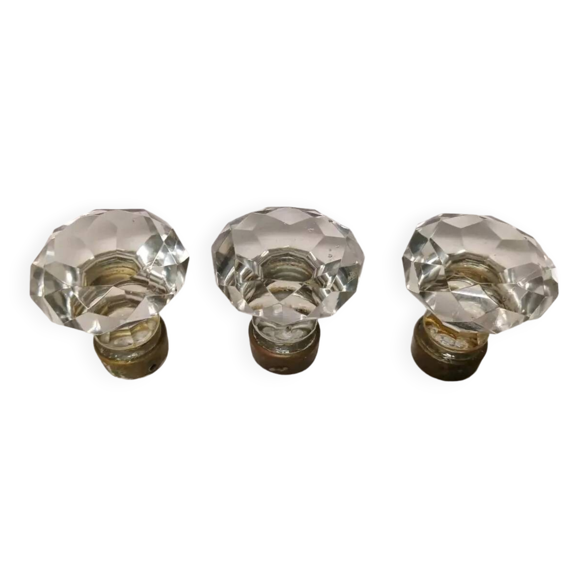 Lot de 3 boutons de porte vintage