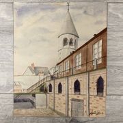 Our Lady of Hope, signed vintage watercolor