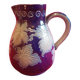 Blue stoneware pitcher from alsace signed "schmitter remmy betschorf"