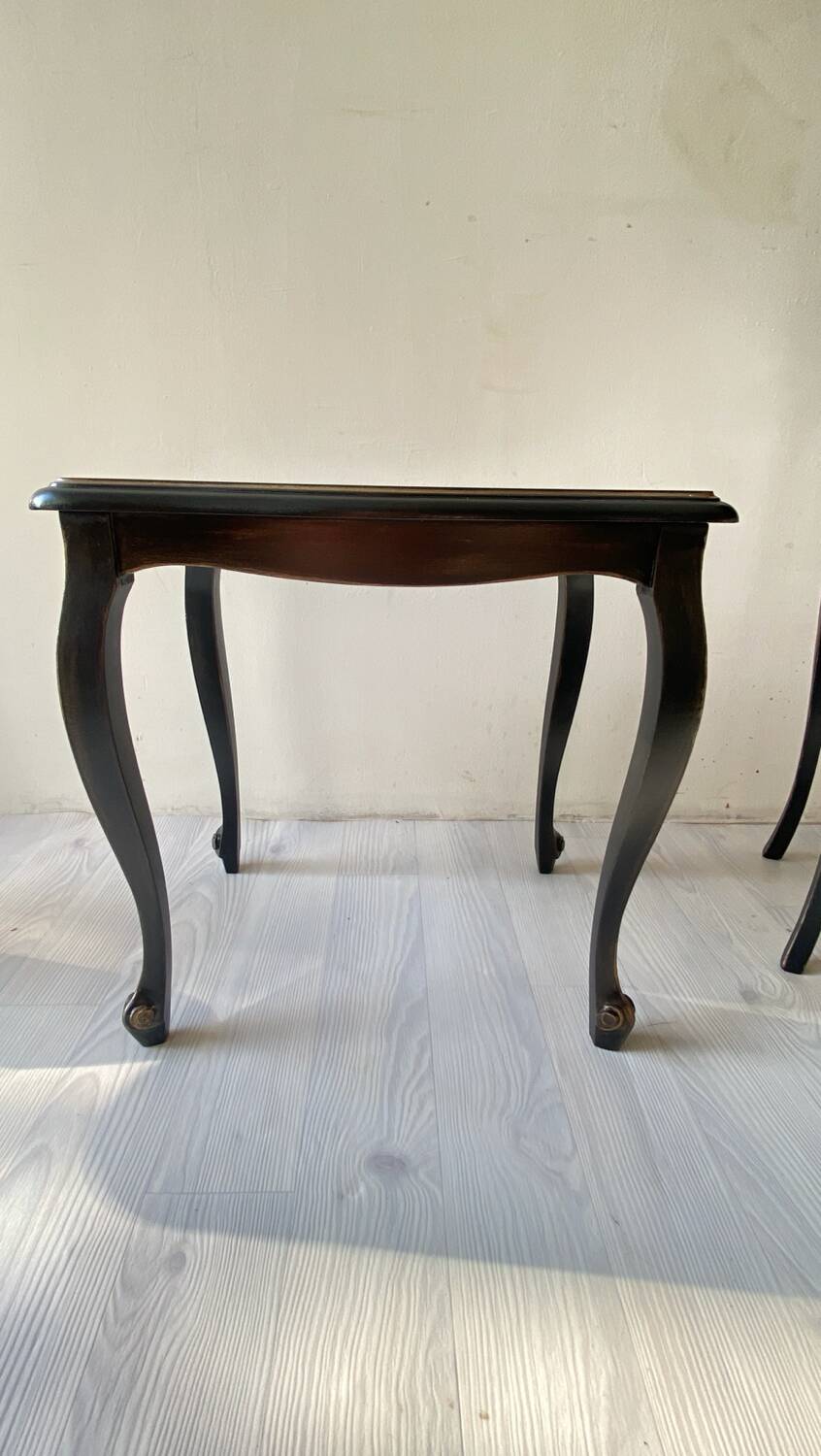 Black and gold bedside table