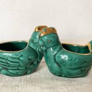 Salt and pepper shakers with chickens in slip
