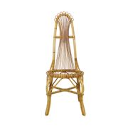 Chaise en bambou rattan boho des années 60 au design italien