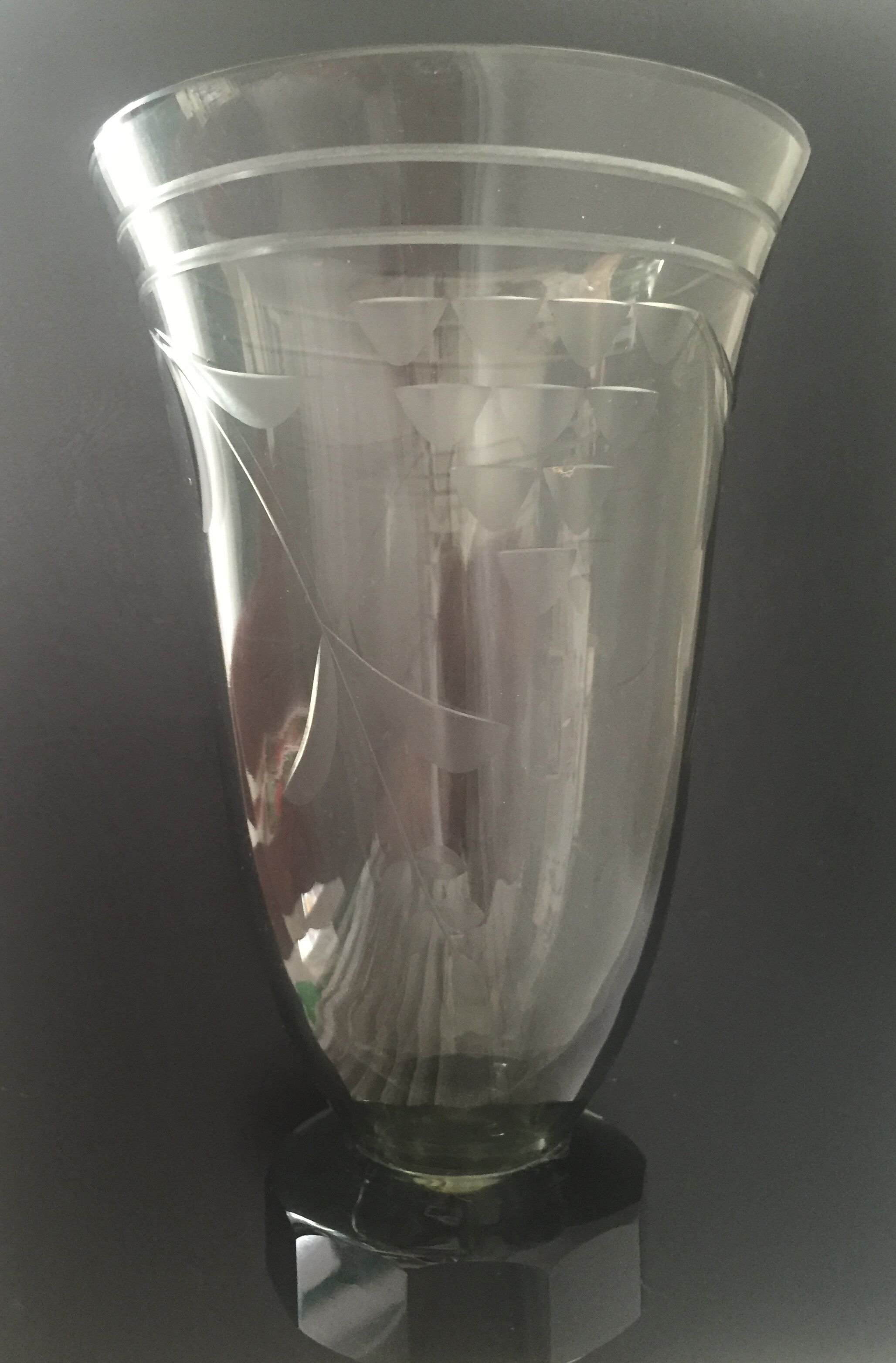 Ancient vase in bohemian crystal