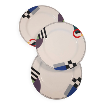 3 large postmodern Mikasa Maxima plates