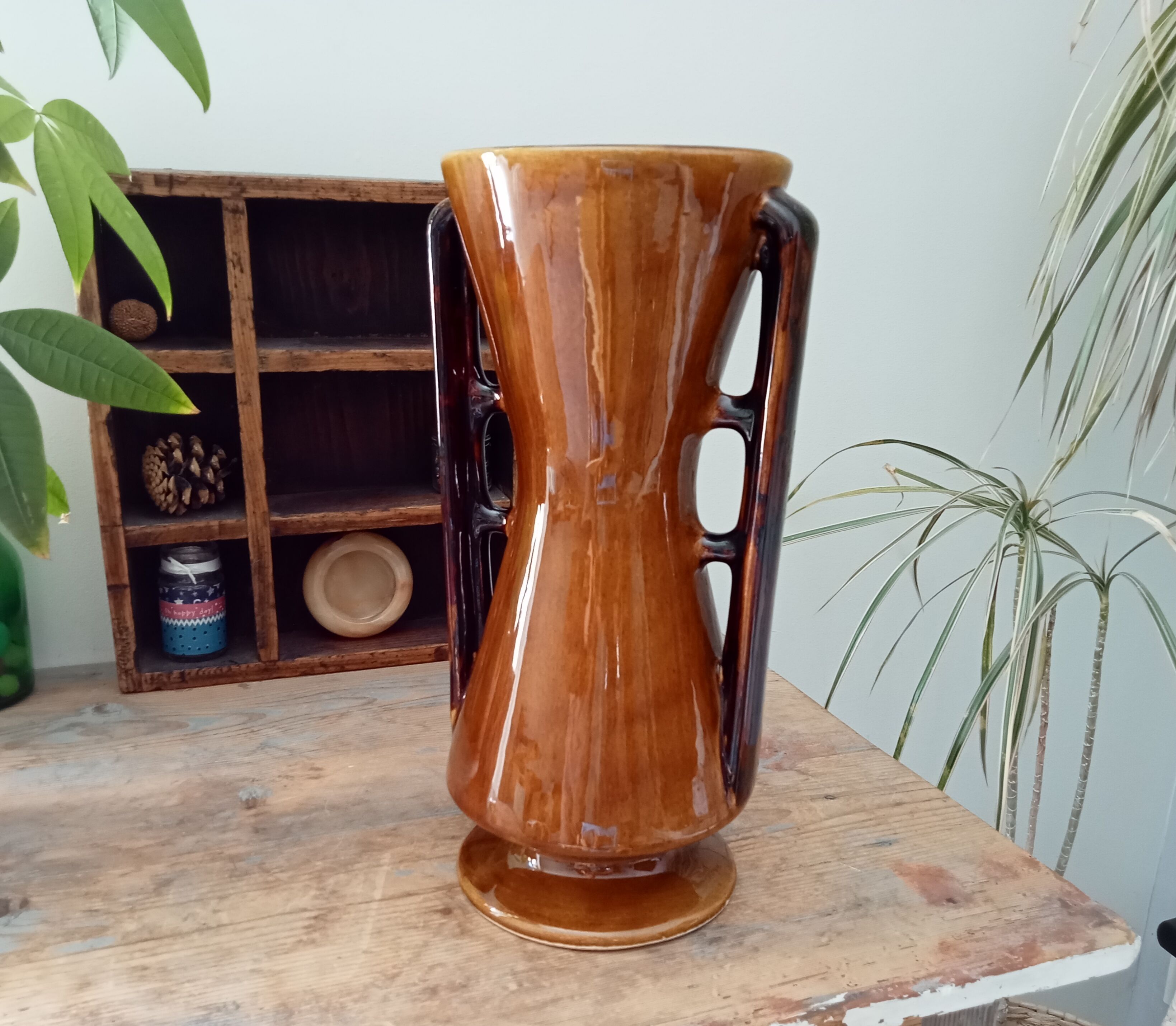 Vintage ceramic amphora vase