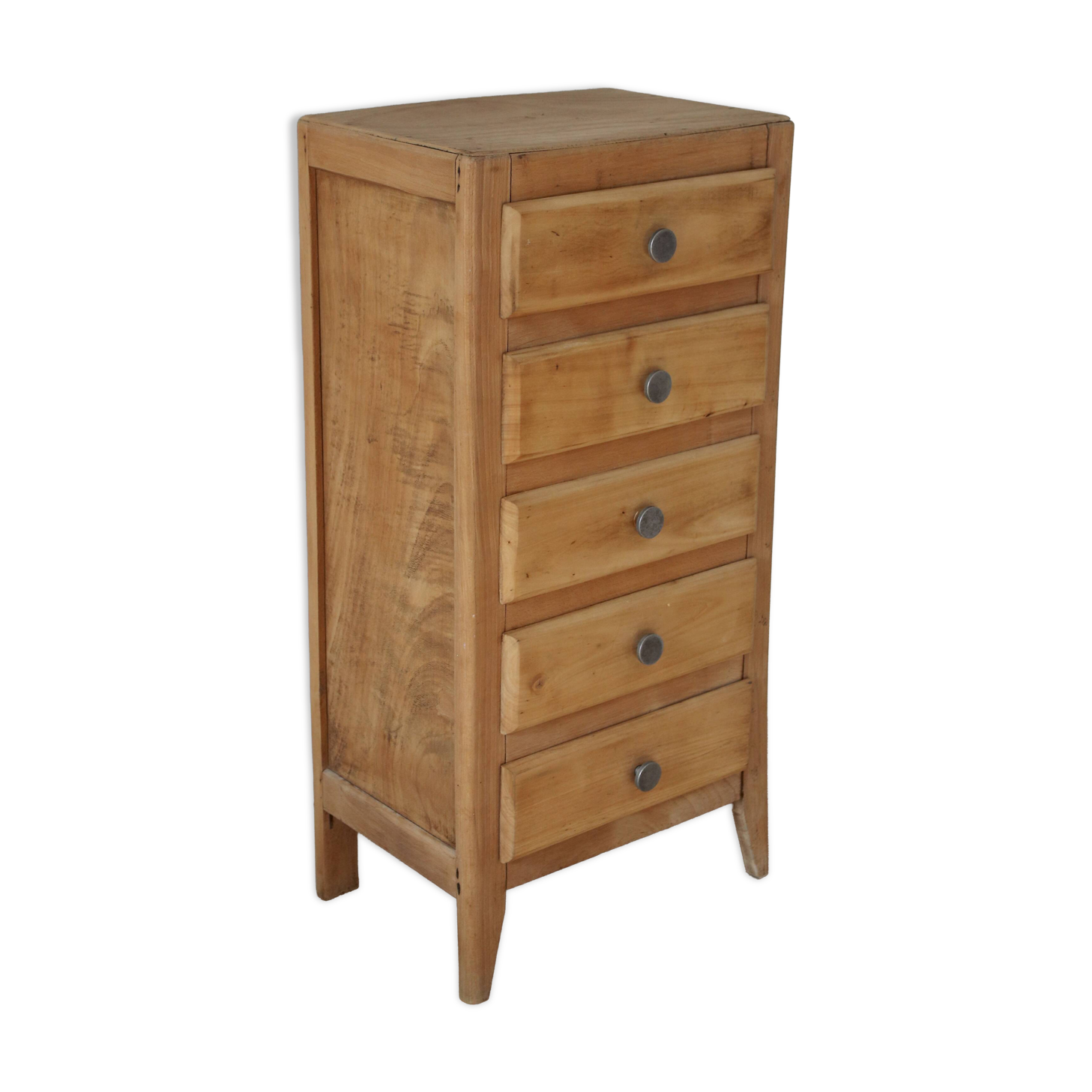 Raw wood chest of drawers