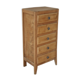 Raw wood chest of drawers