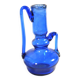 Miniature soliflore vase, antique blown glass in blue, craftsmanship from 1900.
