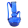Miniature soliflore vase, antique blown glass in blue, craftsmanship from 1900.