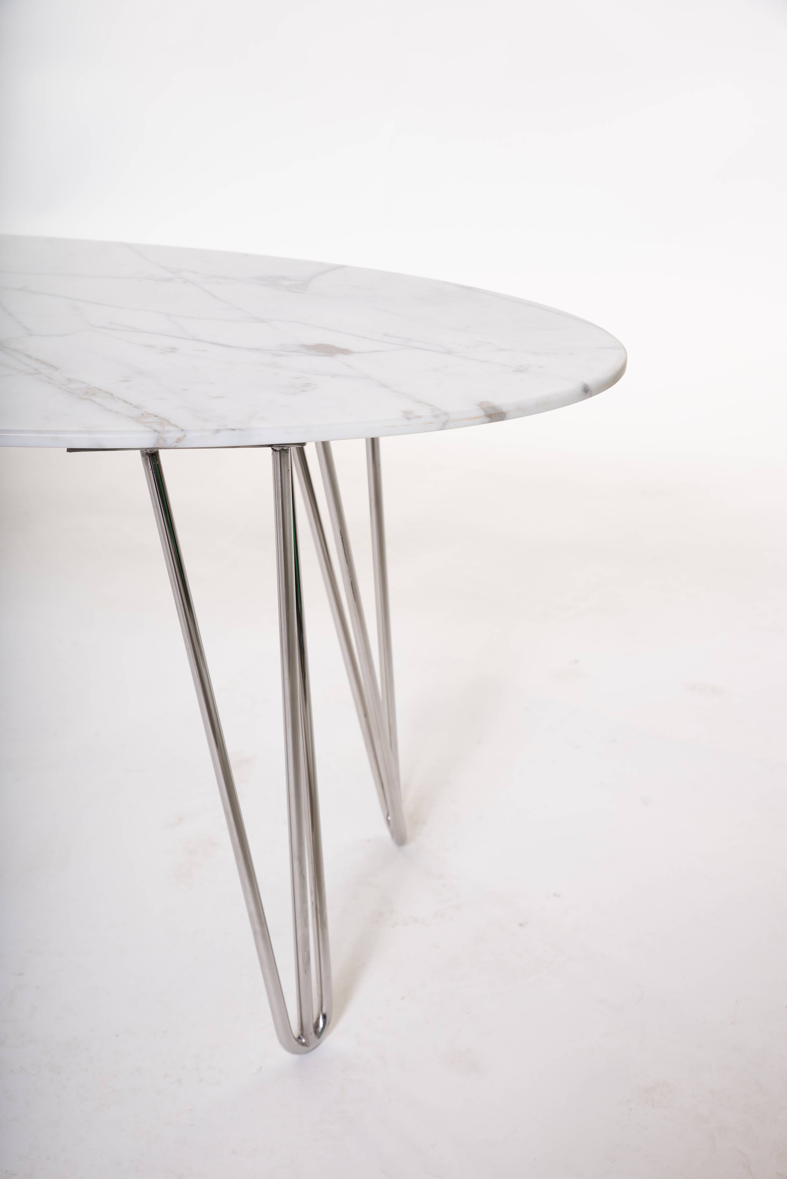 Marble oval coffee table