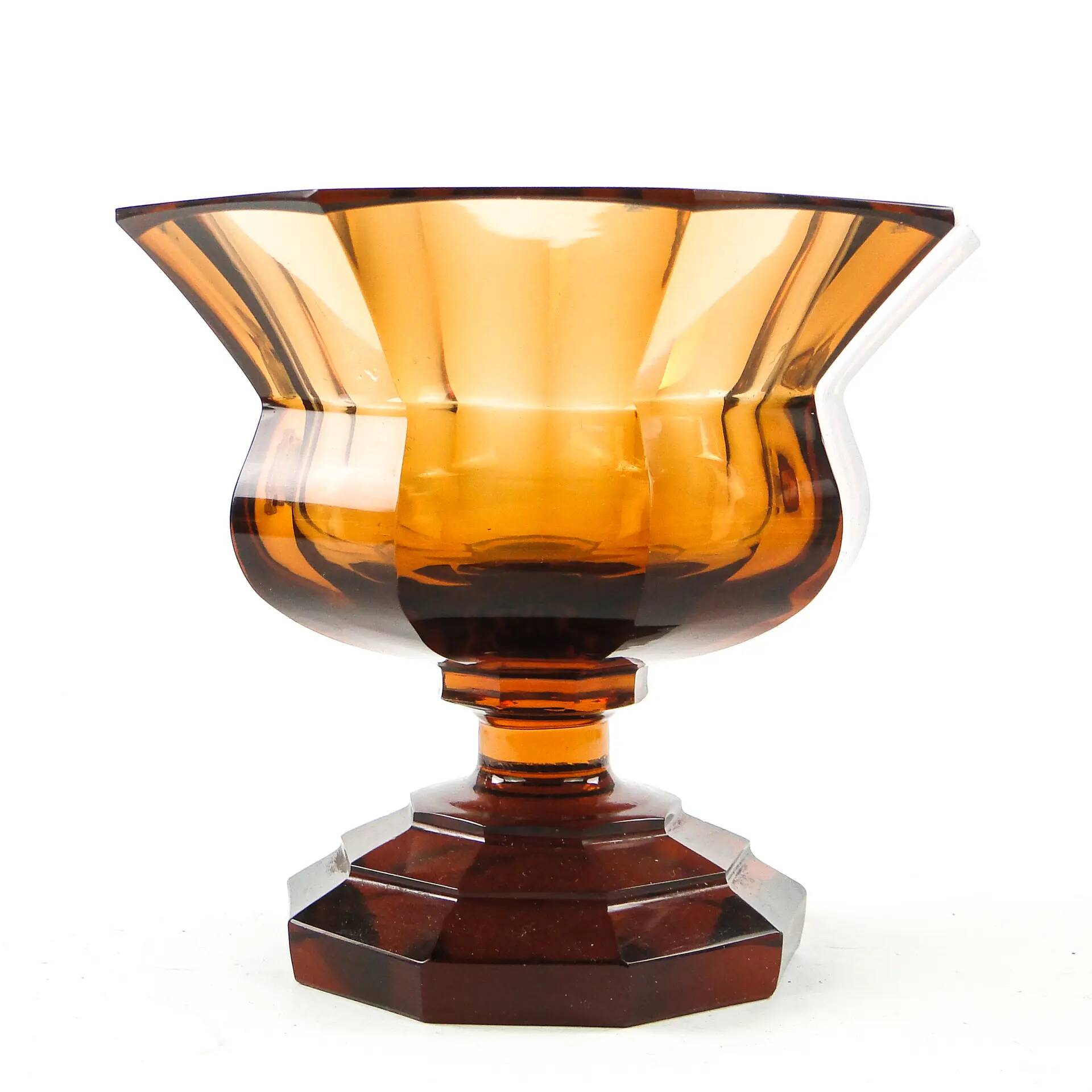 Goblet, Art Deco, crystal, Moser, Czechoslovakia, 1930s