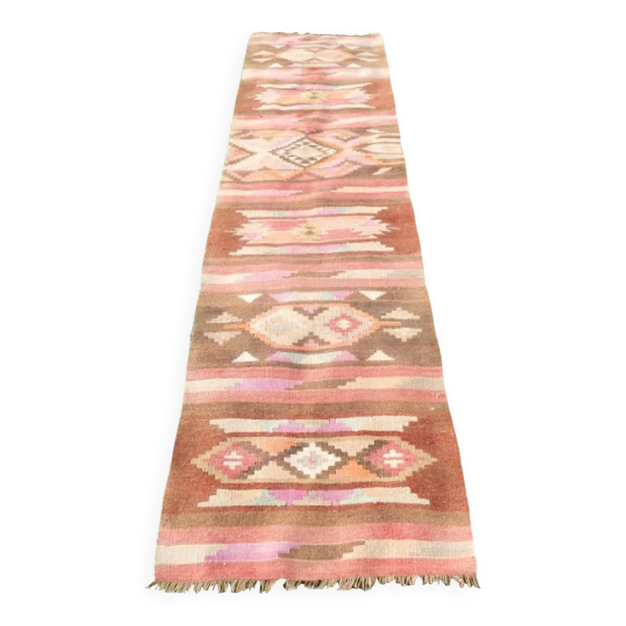 Vintage Turkish hallway rug 78x298 cm