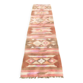 Vintage Turkish hallway rug 78x298 cm