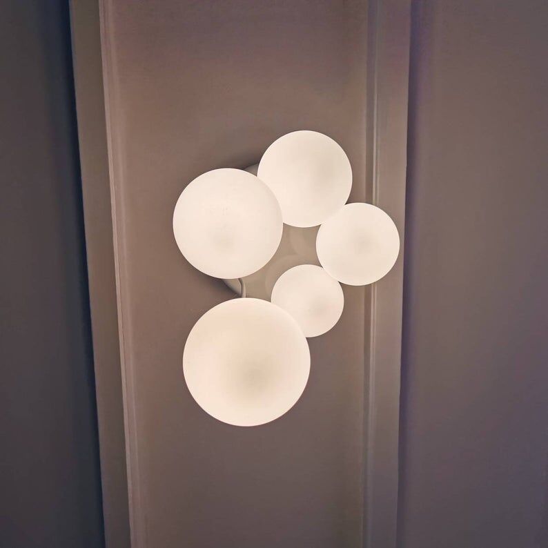 Suspension of vintage bulbs, 80s