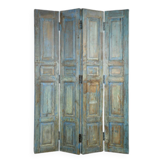 Old weathered teak screen