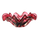 Vintage Red Murano Glass Fruit Bowl Organic 23cm