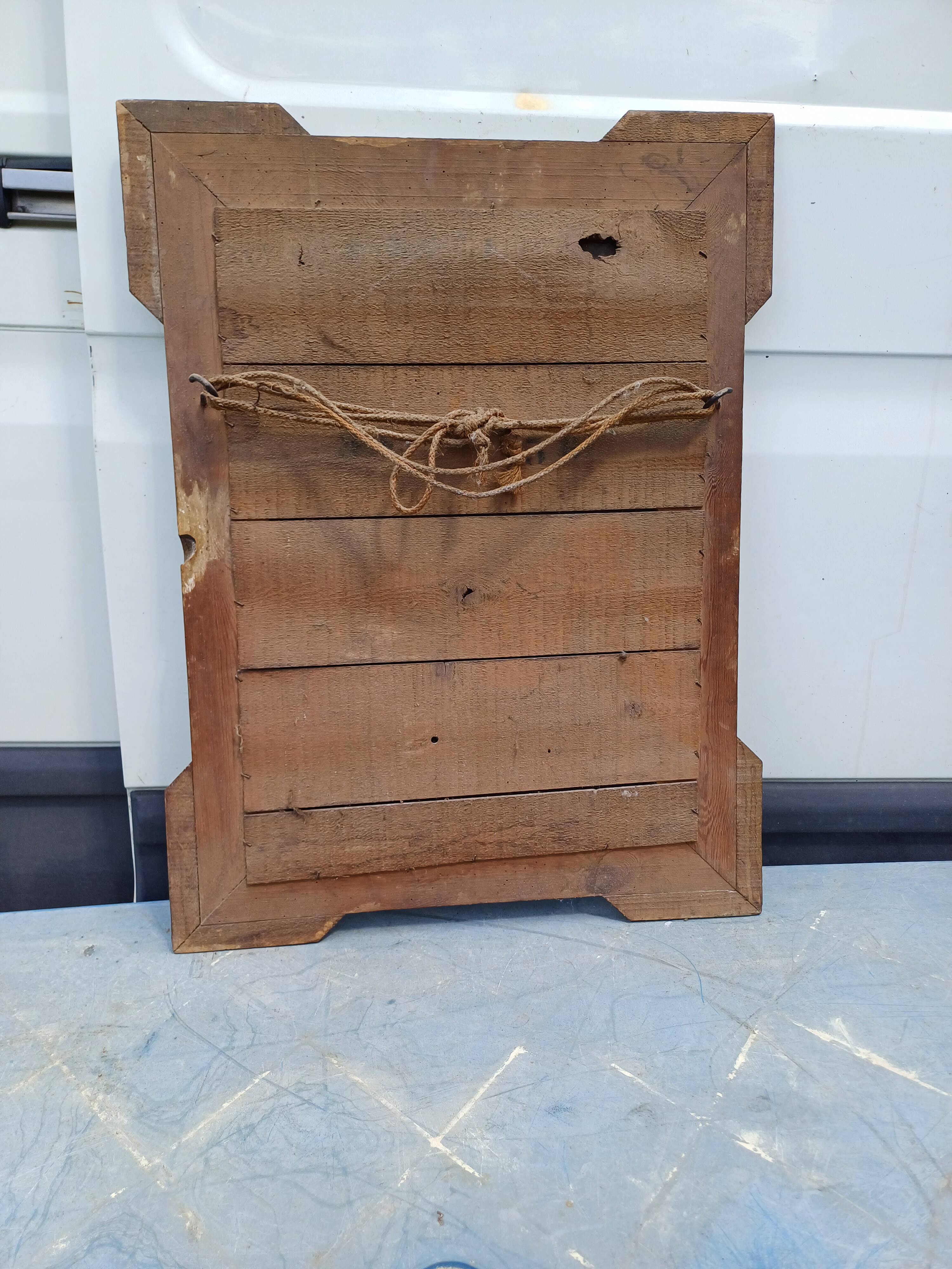 Wood and gilded Stuk mirror 19th