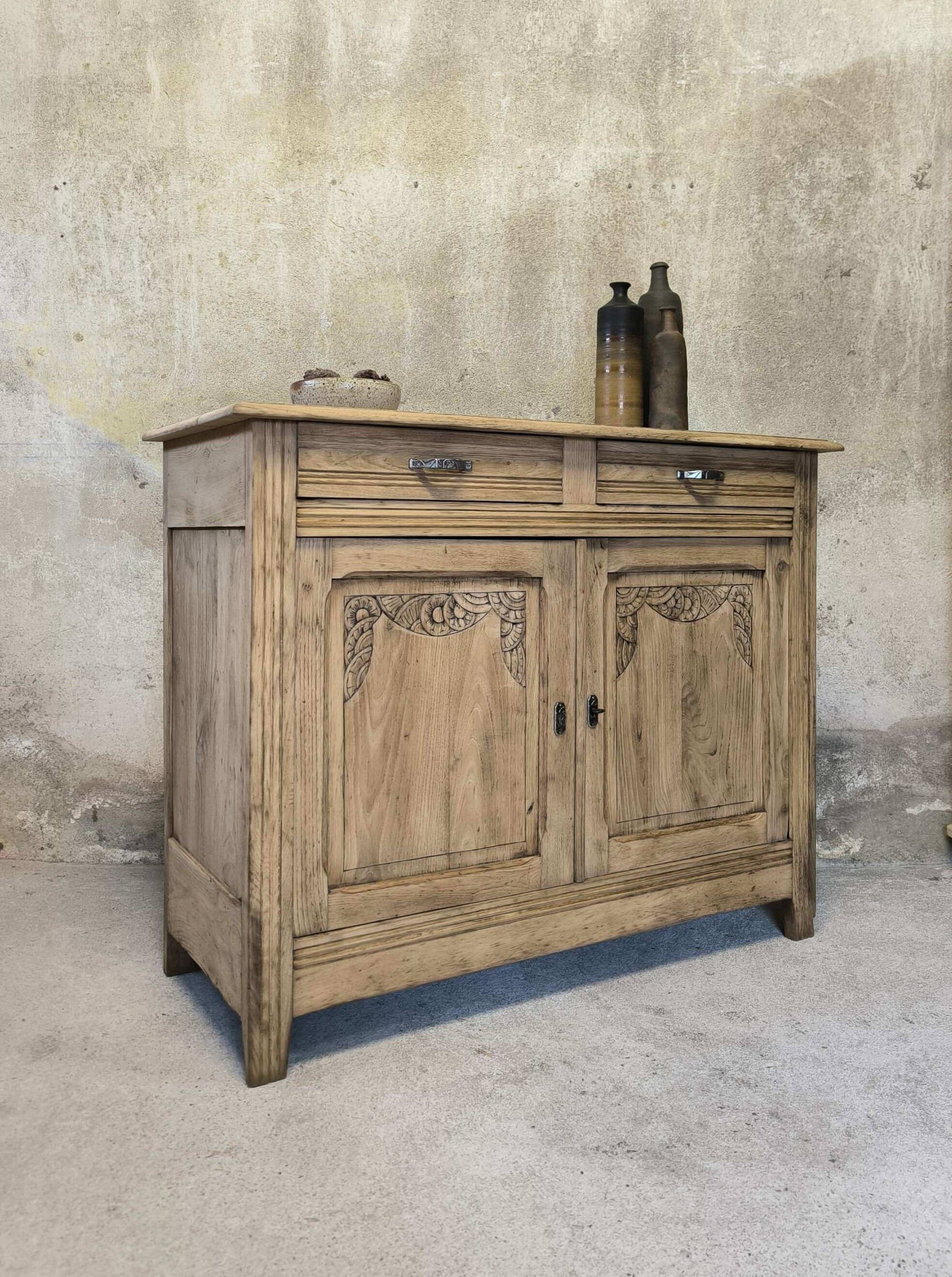 Vintage Art Deco wooden Parisian buffet.