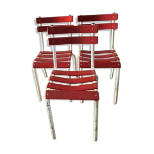 Série de trous chaises de bistrot
