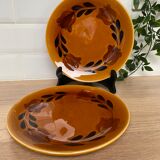 Set of 2 plates in earthenware of St Amand