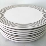 Set of 7 ceramic dessert plates