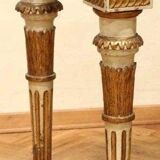 Italian Louis XVI White Lacquer and Giltwood Console with Scagliola Siena Marble Top