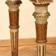 Italian Louis XVI White Lacquer and Giltwood Console with Scagliola Siena Marble Top