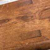 Old solid oak farm bench