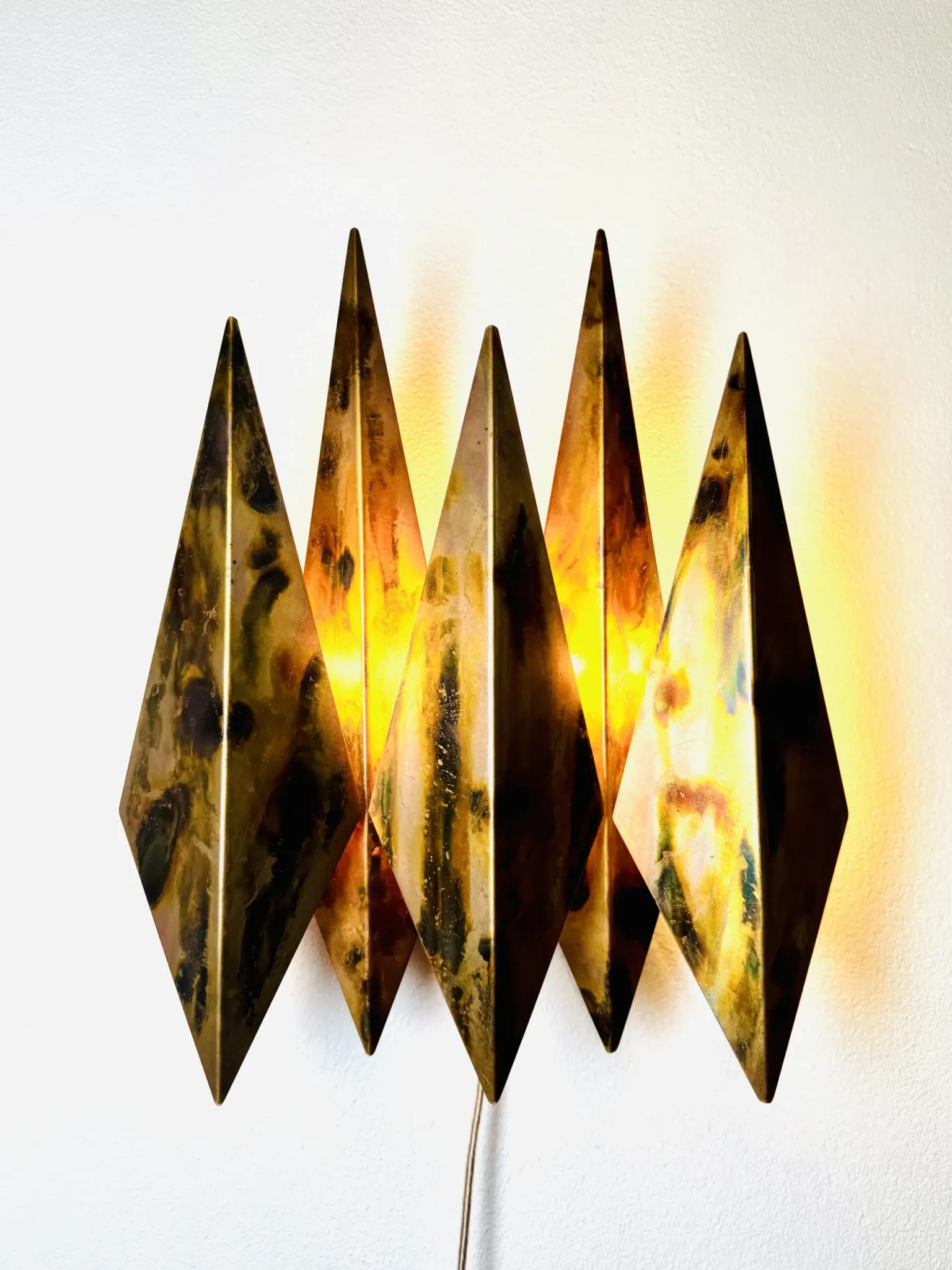 Model 5160 Brutalist Wall Light By Svend Aage Holm-Sørensen For Holm-Sørensen & Co, Denmark, 1960S
