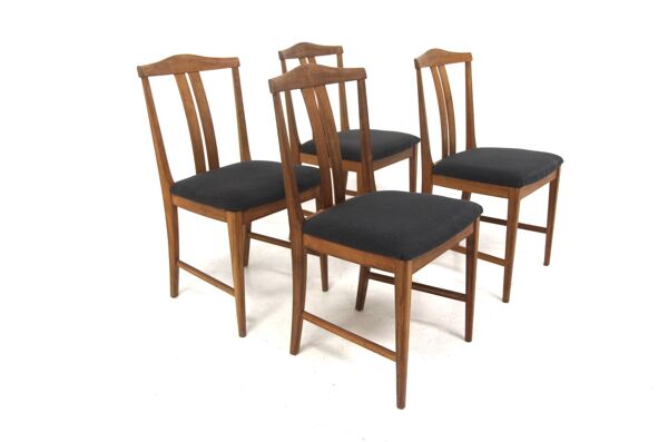 Set de 4 chaises scandinave en teck, Karl Erik Ekselius, JOC, Suède, 19