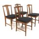 Set de 4 chaises scandinave en teck, Karl Erik Ekselius, JOC, Suède, 19