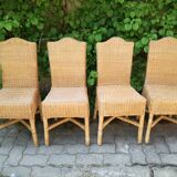 70's vintage bamboo and wicker chairs