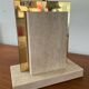 Travertine and brass lamp from the 70s