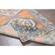 Vintage Turkish Oushak Handmade Wool Cotton Orange Runner Rug 116x250