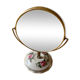 Porcelain flowered table mirror - Bergère de France