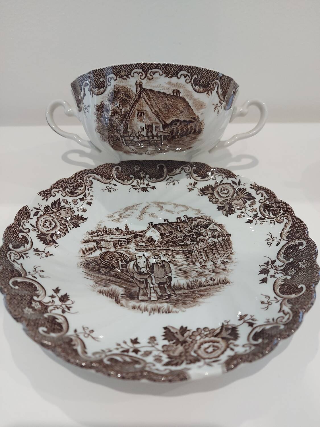 2 Johnson and Brother porcelain mugs