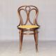 Set of 4 chairs Thonet N°19 canned to nine still unbleached, Engelstuhl 1880.