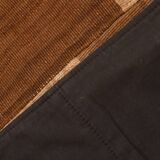 4x6 Checkered Pattern Brown Vintage Kilim Rug, 140x172Cm