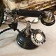 Wired English telephone bell in vintage Bakelite