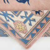 6x7 Pink & Blue Oushak Rug, 178x224Cm