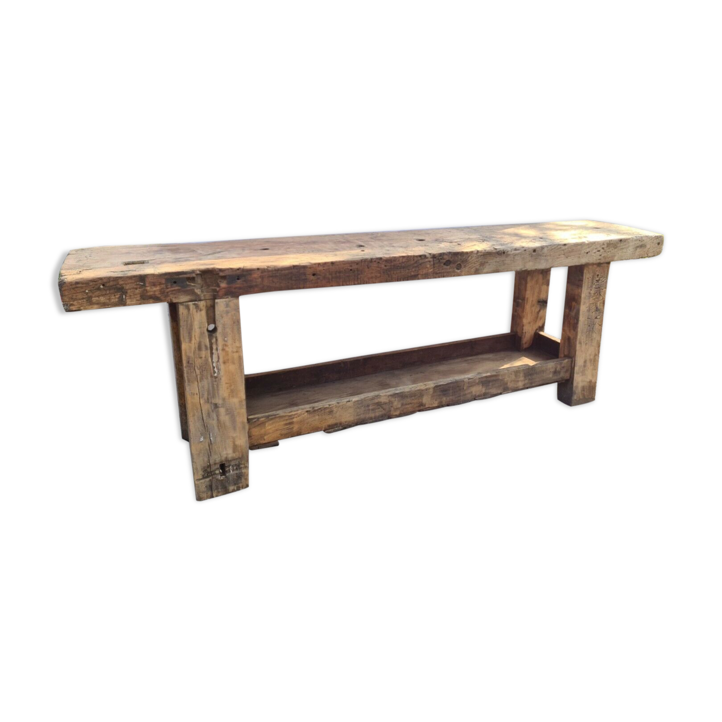 Elm cabinetmaker's workbench