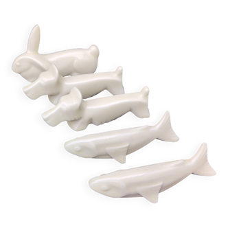 Vintage animal porcelain knife holder