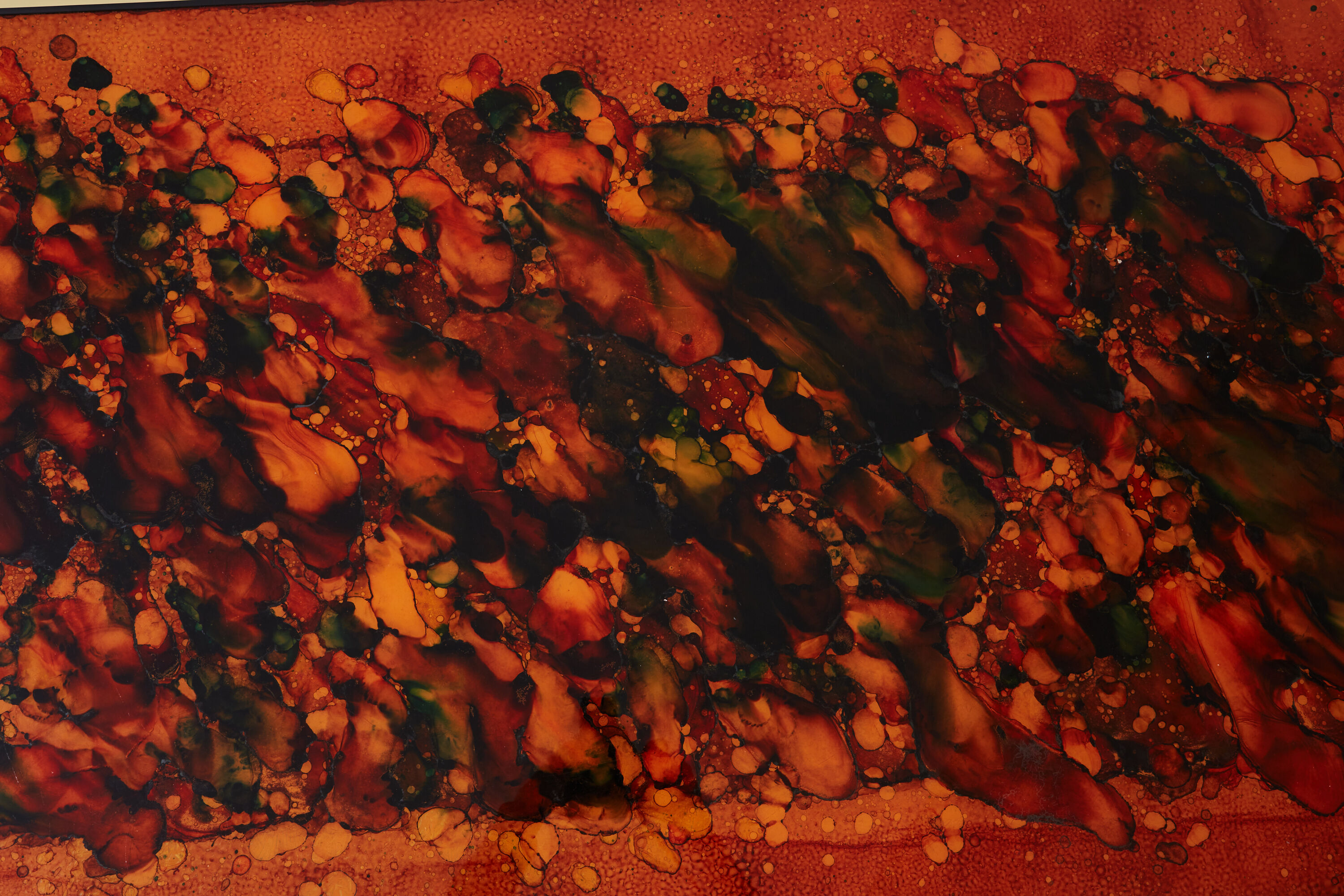 Vintage coffee table in brass and glass