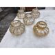 Lot de 5 tulipes verre couleur or