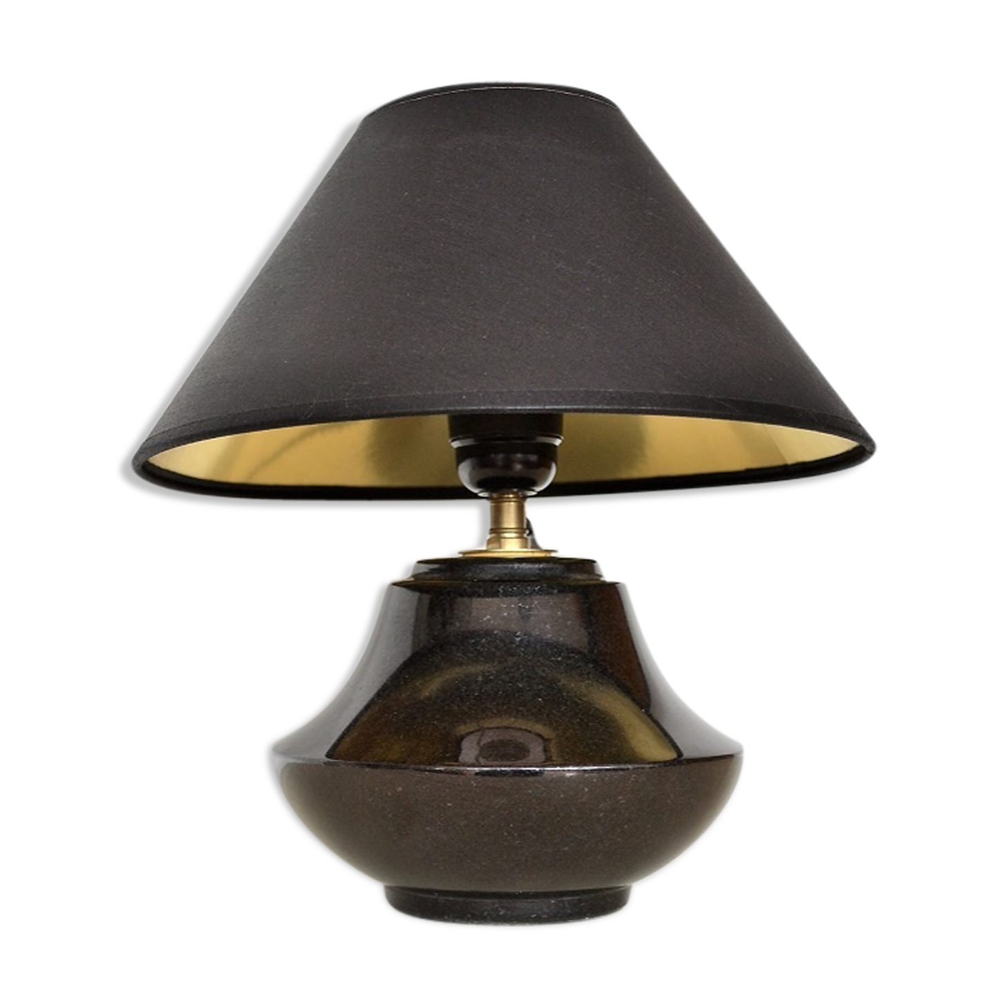 Lamp Black Marble 1960 s