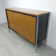 Sideboard storage modernist design 70s vintage oak metal