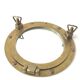Brass porthole mirror, diameter 18cm